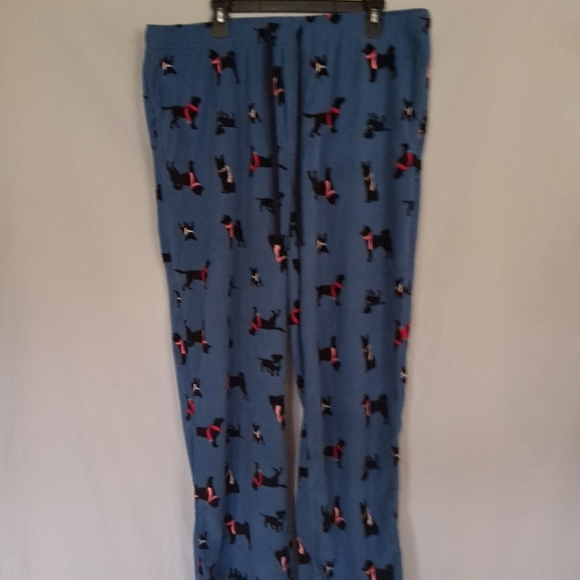 Blue Dog Print Men's Lounge Pants - Picture 3 of 4